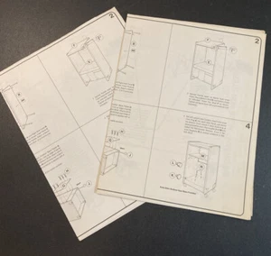 Vintage RadioShack Möbel Montageanleitung für Poster Kunst Ephemera Diagramm - Bild 1 von 6