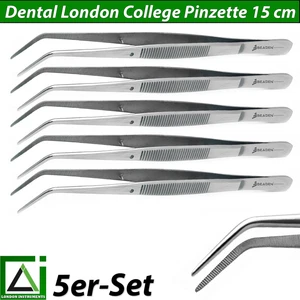 X5 London College Pinzette 15 cm Zahn Naht OP Zahnchirurgie Zahnarzt Instrumente - Picture 1 of 6