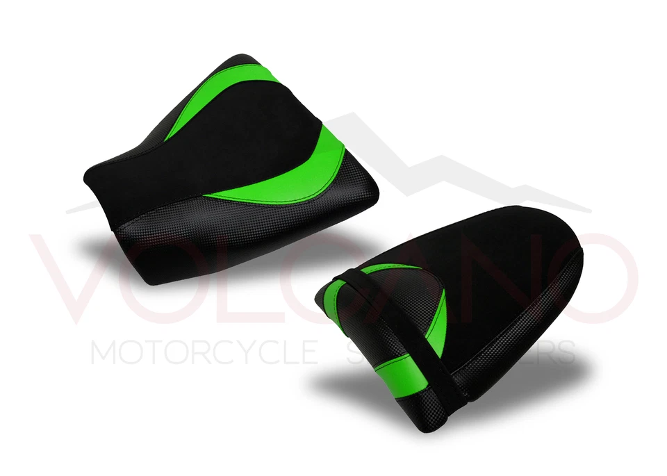 Capa de assento FIT KAWASAKI Z750 Z1000 2003-2006 design vulcão VERDE A antiderrapante - Imagem 1 de 4