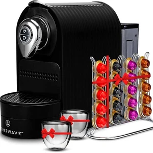 ChefWave Espresso Machine for Nespresso Compatible Capsule Holder Cups Black - Picture 1 of 7