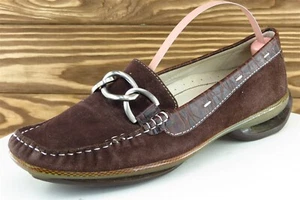 Mocasín ASGi Talla 5.5 M Marrón Puntera Cuadrada Cuero W1014skbr - Imagen 1 de 8