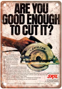 Insegna Metallo Riproduzione Pubblicità Strumenti Seghetto Circolare SKIL SKILSAW Vintage 1988 Z427 - Foto 1 di 1