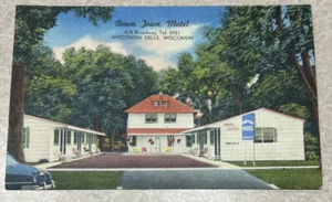 Down Town Motel de la década de 1950 - 414 Broadway - Wisconsin Dells, postal Wi (P101) - Imagen 1 de 4
