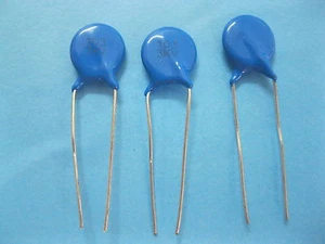 150 pcs 3000V(3KV) 103pF 10000pF 0.01uF 10nF 8mm Blue Ceramic Disc Capacitor New - Picture 1 of 1