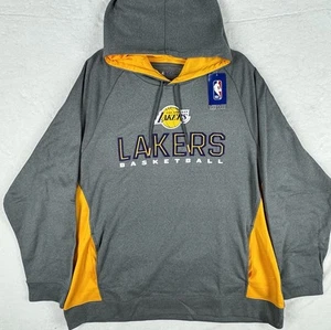 NWT NBA Official Los Angeles Lakers Pullover Hoodie Grey Gold Men’s 2XL - Picture 1 of 7