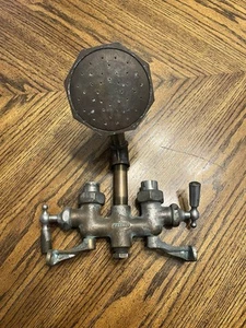 Vtg Antique Early 1900s Royal Brass Shower Head Faucet Bath Yup - Picture 1 of 12