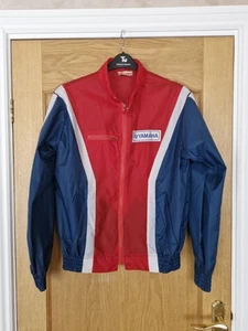 CHAQUETA CORTAVIENTOS YAMAHA VINTAGE Abrigo Fino Talla Mediana Retro - Imagen 1 de 8