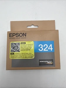 Genuine Epson 324 Cyan Ink Cartridge T324220 Date: MARCH 2025 - Picture 1 of 3