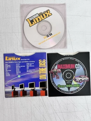 Lote de demostraciones de software Linux para juegos de PC de principios de la década de 2000 cargador máximo CD-ROM de colección Foto 1 de 4