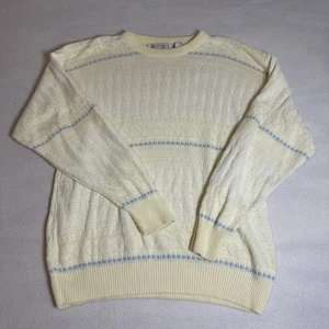 Maglione uomo maglia larga Jantzen taglia Med vintage giallo blu - Foto 1 di 7
