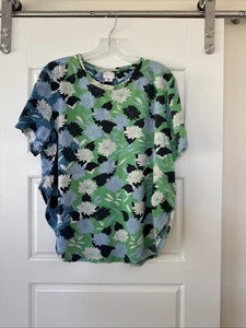 Blusa para mujer Postmark Anthropologie talla XL floral 100 % algodón - Imagen 1 de 8