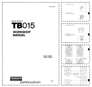 Takeuchi TB015 Excavator Service Manual PDF - Picture 1 of 1