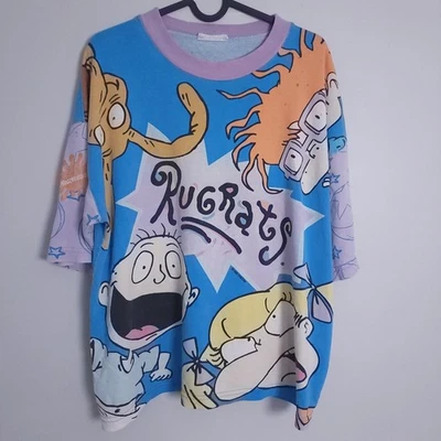 Camiseta Promocional Vintage Años 90 Nickelodeon Rugrats AOP TV Grande Universal Studios Foto 1 de 4