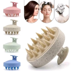 Cepillo de champú de silicona - Masajeador de cuero cabelludo y herramienta de masaje corporal para lavado de cabello - Imagen 1 de 8