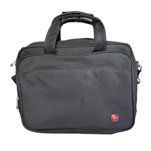 Swiss Gear Wenger Laptop Bag Black Shoulder Messenger Carrier Shoulder Strap x2 - Afbeelding 1 van 17