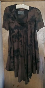 All Saints Spitalfields schwarz braun Kunst Babydoll Plissee Kleid UK 10/US 6 - Bild 1 von 12