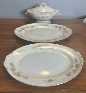 Vintage Homer Laughlin Georgian Eggshell Countess Platters Serving Dish Lid - Picture 1 of 8