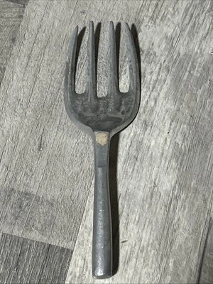 "Herramienta de horquilla de jardín manual de mango corto de aluminio vintage de 9"" de largo India sin marca W9" Foto 1 de 2