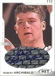 Autógrafos Sage Hit 2002 plateados #H18 Robert Archibald - casi nuevo-como nuevo - Imagen 1 de 2