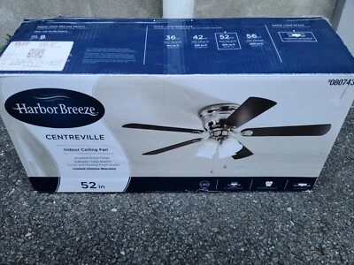 52" Centreville Ceiling Fan with Led Lights, Open Box - Image 1 of 2