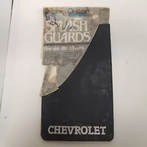 Vintage Chevrolet Black Car Mudflap Splash Guards Set of 2, NOS - Picture 1 of 5