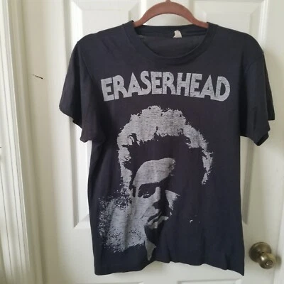 Camiseta De Colección Años 80 Eraserhead Original Pantalla Estrellas De Colección Negro Lavado Lg Gráfico  Foto 1 de 4