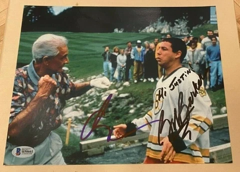 Adam Sandler Bob Barker signed autographed 8x10 photo Happy Gilmore BECKETT BAS Cover