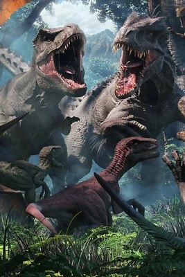 侏罗纪世界恐龙海报墙艺术照片印刷品 16x24,20x30,24x36 — 第 1/3 张图片