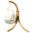 DESIGN hanging chair hanging basket MALY with frame wood larch complete NAV-MALYBEIGE
