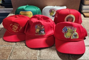 USMC Cover / Hat lot x6 - Charlie Co 1/1, MB NSD Utah, 1st Mardiv Association - Picture 1 of 20