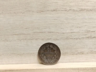 Moneda de bronce de Luxemburgo de 2 1/2 céntimos de 1901 Foto 1 de 4