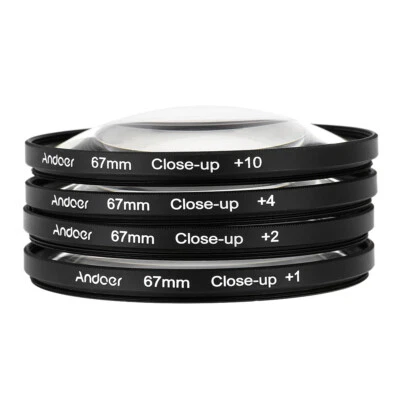 67mm Macro Close-Up Filter Kit+1+2+4+10 for Nikon   DSLR Cameras F8P6 - Image 1 of 4