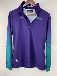 Under Armour Womens Small Long Sleeve Bandits Athletic 1/4 Zip Track Jacket