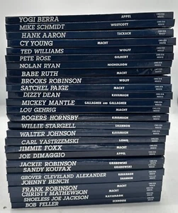 Baseball Book Set of 33 Hardcover Books Nice Assortment Baseball Hall Of Fame - Picture 1 of 23