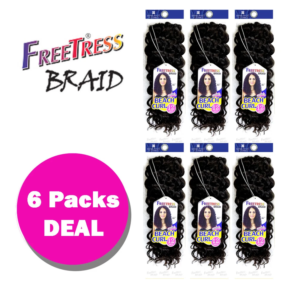 Freetress Braid Crochet Braid BEACH CURL 12" OT30