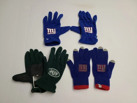 Lot New York Giants & Jets (New) NFL Apparel Unisex Adult Knit Winter Gloves S/M Cover