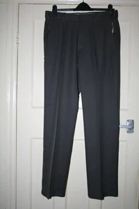 BNWT SIZE 33"W AMAZON EXPANDABLE WAIST GREY CLASSIC TROUSERS 34" LEG 7785 - Imagen 1 de 4