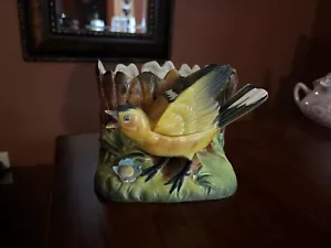 Vintage 1950's Napcoware Bird Planter Gold Finch No. 404 Ceramic Made In Japan - Picture 1 of 5