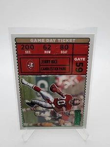 Boleto Panini Contenders 2022 - Game Day Emerald #GDT-JRI Jerry Rice - Imagen 1 de 2