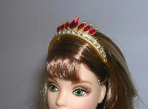 Barbie COUNTESS OF RUBIES DOLL SWAROVSKI CRYSTAL TIARA CROWN ONLY - NO DOLL - Picture 1 of 6