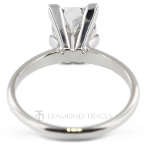 2 1/2ct G I1 Princess Natural Diamond 18k  Classic Solitaire Engagement Ring - Picture 1 of 8