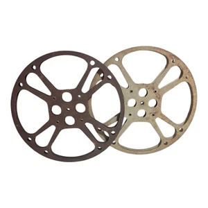 Lot of 2 Vtg Goldberg Bros. GB Metal Movie Film Reel 1600’ 16mm USA - Picture 1 of 10