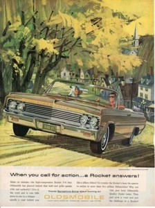 Vintage Print advertisement ad Car Oldsmobile 1963 Dynamic 88 Call for Action - Imagen 1 de 1