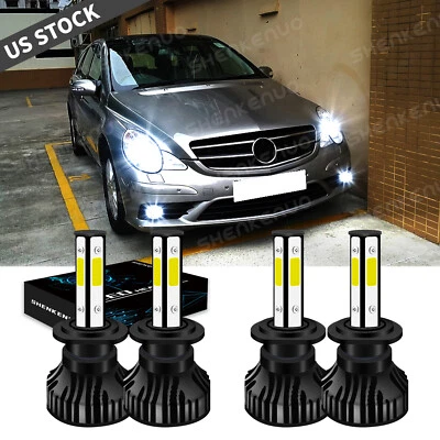 For Mercedes-Benz R350 2006-2010 4-Sides Combo LED Headlight High/Low Beam Bulbs - Image 1 of 4