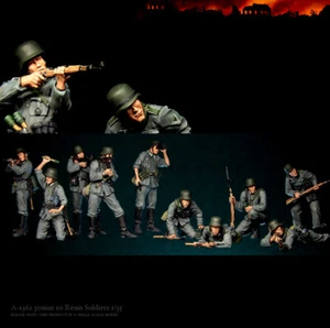 1/35 Soldaten 2. Weltkrieg Europa 10 Mann Anzug Resin Soldat weiße Form - Bild 1 von 6