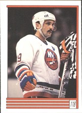 1989-90 O-Pee-Chee Stickers Islanders Hockey Card #118 Trottier/Sidorkiewicz FS