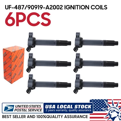 Bobina de encendido 6 piezas nueva OEM UF487 / 90919-A2002 para 2011-2016 Scion tC 2,5 L L4 EE. UU. Foto 1 de 4