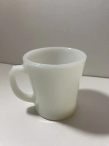 Vintage Fire King Anchor Hocking White Milk Glass D Handle Coffee Cup Mug USA - Picture 1 of 5
