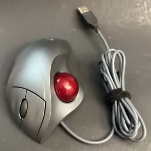 Logitech T-BB18 TrackMan Wheel USB Track Ball Wired Mouse 810-000766 - Picture 1 of 5