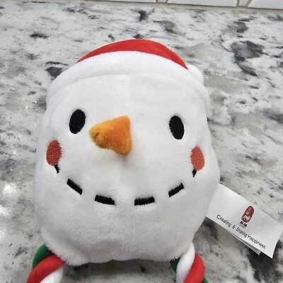 Snowman Christmas Dog Squeaky Rope Toy Dog S-XXL Pets Stocking Stuffers NWT - Image 1 of 4